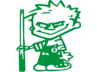  Calvin Pool Player Decal Proportional