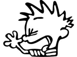  Calvin Thumb Nose Decal Proportional