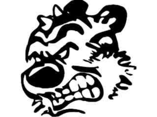  Cat Calvin Mean Decal Proportional