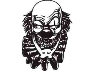  Clown Evil Decal Proportional