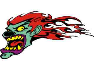  Clown Flaming_ G D 1 Decal Proportional
