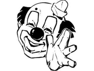  Clown Hand Decal Proportional