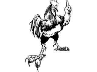  Cock Rooster Number 1_ M B 1_ D T L Decal Proportional