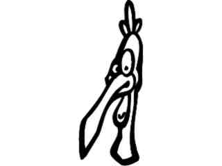  Cock Rooster Skinny Head_ M B 1 Decal Proportional
