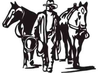  Cowboy At Days End_ C U 1 Decal Proportional