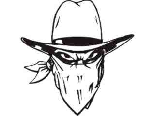  Cowboy Bandit Head_ M B 1 Decal Proportional