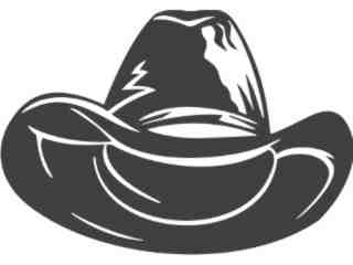  Cowboy Hat 3 Decal Proportional