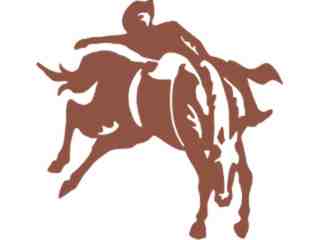  Cowboy Horse Bucking 1 Decal Proportional