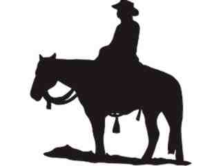  Cowboy Horse Stand_ C U 1 Decal Proportional