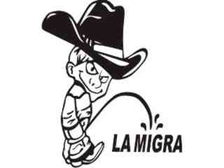  Cowboy Pisser Crazy Guy Decal Proportional