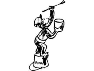  Curious George 3 Decal Proportional