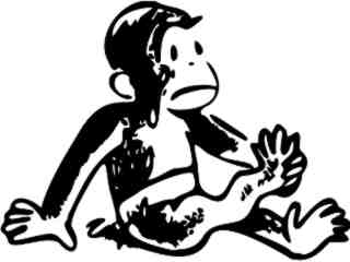  Curious George 4 Decal Proportional