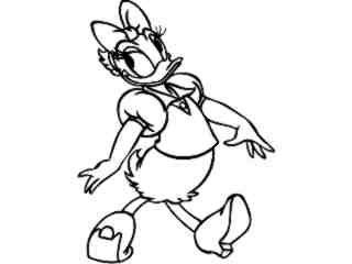  Daisy Duck Walking Decal Proportional