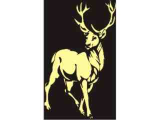  Deer Buck Full_ I N V Decal Proportional