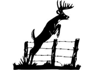  Deer Fence Decal Proportional