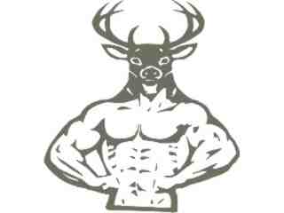  Deer Man Decal Proportional