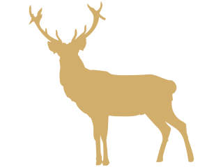  Deer Silhoutte Elk 1 Decal Proportional