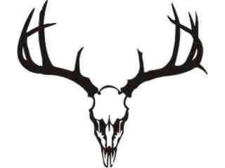  Deer Skull 3 Decal Proportional