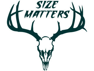  Deer Skull Size Matters Decal Proportional