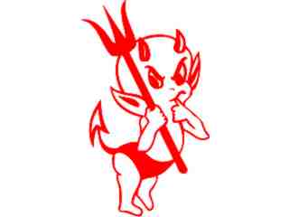  Devil Baby Hmm Decal Proportional