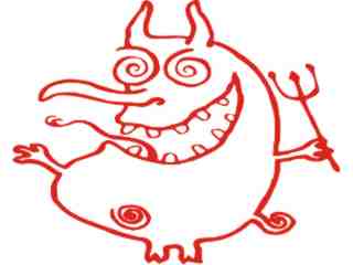  Devil Dork Decal Proportional