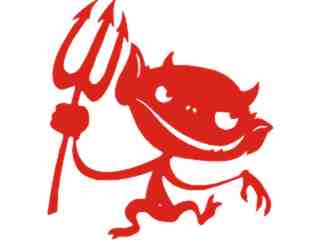  Devil Dude Decal Proportional