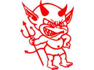  Devil People Pitch Fork Decal Proportional