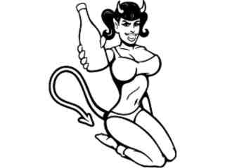  Devilgirl Drink Decal Proportional