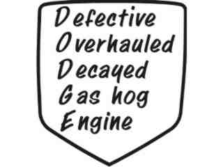  Dodge D E F E C T I V E Decal Proportional
