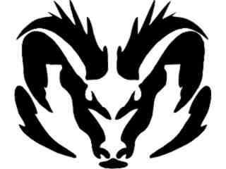 Dodge L O G O Tribal 2 Decal Proportional