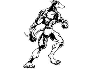  Dog Greyhound Muscle_ M B 1 Decal Proportional