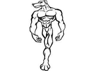  Dog Greyhound Pose_ M B 1 Decal Proportional