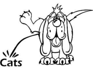  Dog Pissoncats Decal Proportional