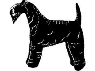  Dogs_ Kerry Blue Terrier_ 1 3 7_ V A 1 Decal Proportional
