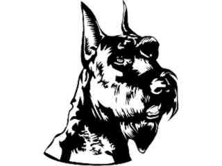  Dogs_ Schnauzer Head D R_ P A 1 Decal Proportional