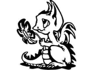  Dragon Flower Decal Proportional