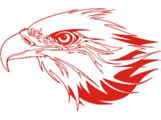  Eagle Flame Head_ 2 1_ E F 1 Decal Proportional