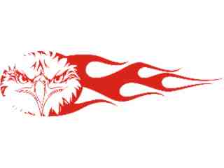  Eagle Head Flame Long_ 0 6_ E F 1 Decal Proportional