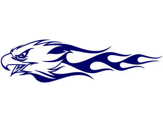  Eagle United States Flame Decal Proportional