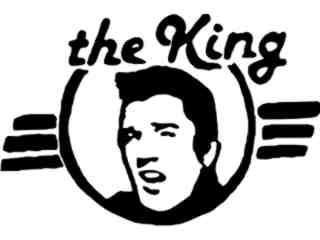  Elvis The King Decal Proportional