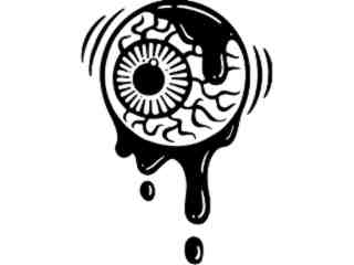  Eye Ball Dripping Decal Proportional