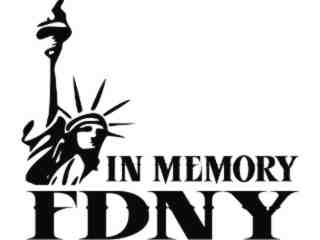  F D N Y Memory Decal Proportional