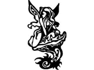  Fairy Mushroom Back Decal Proportional
