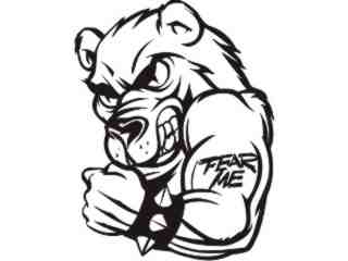  Fear Mascots Bear 0 5 3_ 3 D G Decal Proportional