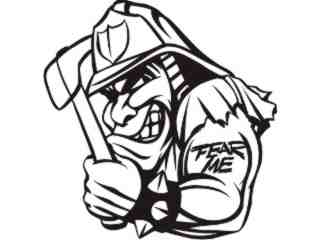  Fear Mascots Fireman 0 6 0_ 3 D G Decal Proportional