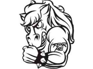 Fear Mascots Mustang 0 6 2_ 3 D G Decal Proportional