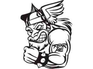  Fear Mascots Viking 0 7 3_ 3 D G Decal Proportional