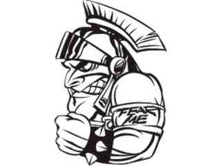  Fear Mascots Warrior 0 7 4_ 3 D G Decal Proportional
