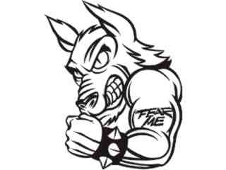  Fear Mascots Wolf 0 6 6_ 3 D G Decal Proportional