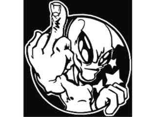  Finger Alien_ I N V_ G D G Decal Proportional